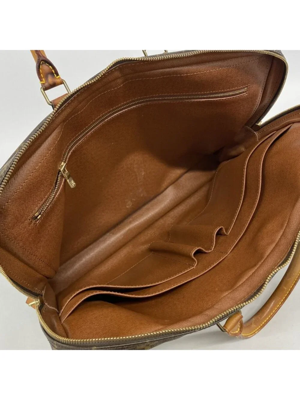 Louis Vuitton Briefcase Monogram Porte Documents Voyage Brown